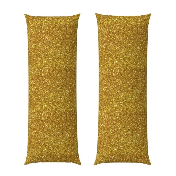 Disketp Gold Glitter Print Body Pillow Cover - Super Soft 20x54 Body Pillow Case,Long Side Hidden Zipper