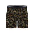 thumbnail image 1 of Disketp Gold Pinecone Merry Christmas Men's Boxer Briefs Men’s Underwear Boxer Briefs for Men, 1 of 7