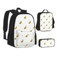 thumbnail image 1 of Disketp Gold Rabbit Large Capacity Backpack Lunch Bag Pencil Case Combination 3 Piece Set for Student, 1 of 7