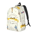 thumbnail image 1 of Disketp Golf Icons And Golfer Canvas Backpack Lightweight Travel Daypack Student Rucksack Laptop Backpack-Small, 1 of 5