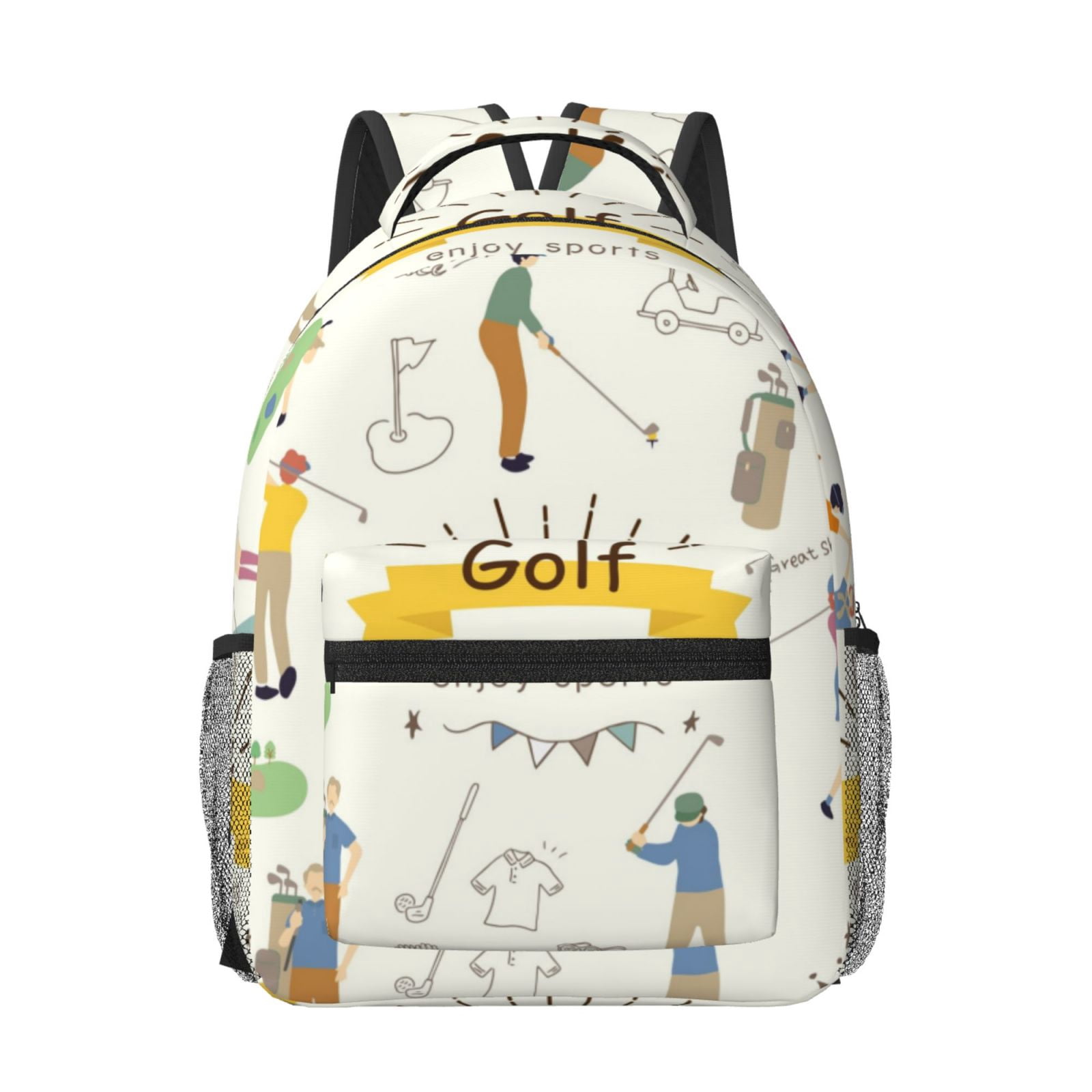 Disketp Golf Icons And Golfer Backpack - Comfortable Daypack with The ...