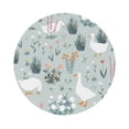 thumbnail image 1 of Disketp Goose And Doodle Flowers Funny Coasters,4 Pcs Leather Coasters With Holder, Perfect Housewarming Hostess Gifts,Protect Furniture From Water Marks Scratch And Damage, 1 of 9