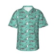 thumbnail image 1 of Disketp Great White Shark Hawaiian Shirts for Men,Mens Casual Short Sleeve Button Down Shirts Beach Shirt,Small, 1 of 7