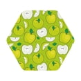 thumbnail image 1 of Disketp Green Apple Funny Coasters,6 Pcs Leather Coasters with Holder, Perfect Housewarming Hostess Gifts,Protect Furniture from Water Marks Scratch and Damage,Hexagon, 1 of 7