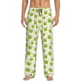 thumbnail image 1 of Disketp Green Frog Men's Pajama Pants - Ultra Soft Fleece Sleep and Lounge Pants (Size: S-XXL)-Small, 1 of 6