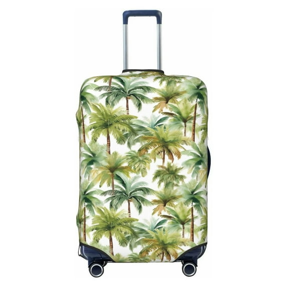 Disketp Green Hawaii Palms Elastic Travel Luggage Cover Travel Suitcase Protective Cover For Trunk Case Apply To 18''-32'' Suitcase Cover-Small
