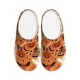 thumbnail image 1 of Disketp Halloween 2 Women's Men's Slippers Plush Slip-On House Slipper for Winter Indoor Soft Cushion Non-slip Fluffy Slides Slippers-39/40, 1 of 7