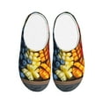 thumbnail image 1 of Disketp Halloween Fruit Platter Women's Men's Slippers Plush Slip-On House Slipper for Winter Indoor Soft Cushion Non-slip Fluffy Slides Slippers-37/38, 1 of 7