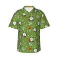 thumbnail image 1 of Disketp Halloween Monster Gnome Hawaiian Shirts for Men,Mens Casual Short Sleeve Button Down Shirts Beach Shirt,XX-Large, 1 of 7