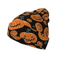 thumbnail image 1 of Disketp Halloween Pumpkins Winter Beanie for Men Women Beanie Knit Hat Cuffed Cap Beanie Knit Chunky Snow Cap, 1 of 6