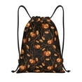 thumbnail image 1 of Disketp Halloween With Pumpkins Drawstring Backpack Drawstring Gym Bags Draw String Bags for Sports, Gym, Travel, Swimming, Beach-Medium, 1 of 6