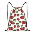 thumbnail image 1 of Disketp Hand Drawn Strawberry Drawstring Backpack Drawstring Gym Bags Draw String Bags for Sports, Gym, Travel, Swimming, Beach-Small, 1 of 6