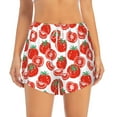 thumbnail image 1 of Disketp Hand Drawn Tomatoes Print Women's Shorts Workout Shorts for Athletic Gym Running Shorts with Phone Pockets Medium, 1 of 8