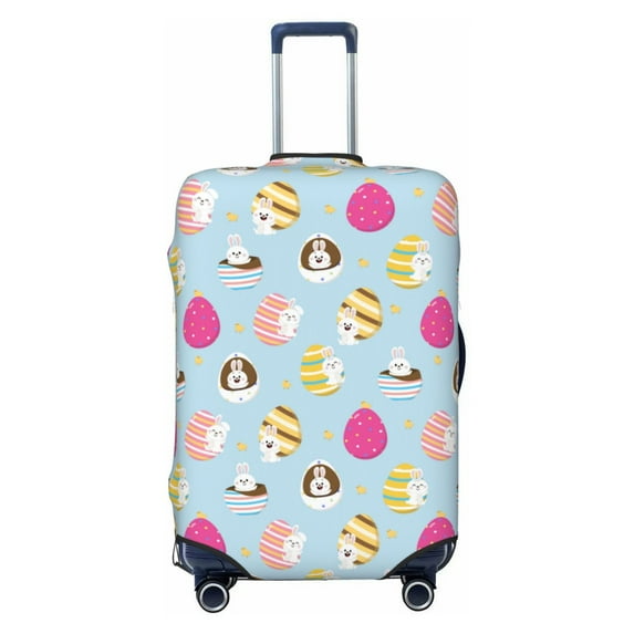 Disketp Happy Easter Elastic Travel Luggage Cover Travel Suitcase Protective Cover For Trunk Case Apply To 18''-32'' Suitcase Cover-Small