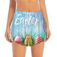 thumbnail image 1 of Disketp Happy Easter Print Women's Shorts Workout Shorts for Athletic Gym Running Shorts with Phone Pockets Small, 1 of 8