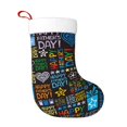 thumbnail image 1 of Disketp Happy Father Day Christmas Stockings, Xmas Stocking for Family Holiday Season Décor, Personalized Holiday Indoor Decorations, 1 of 7