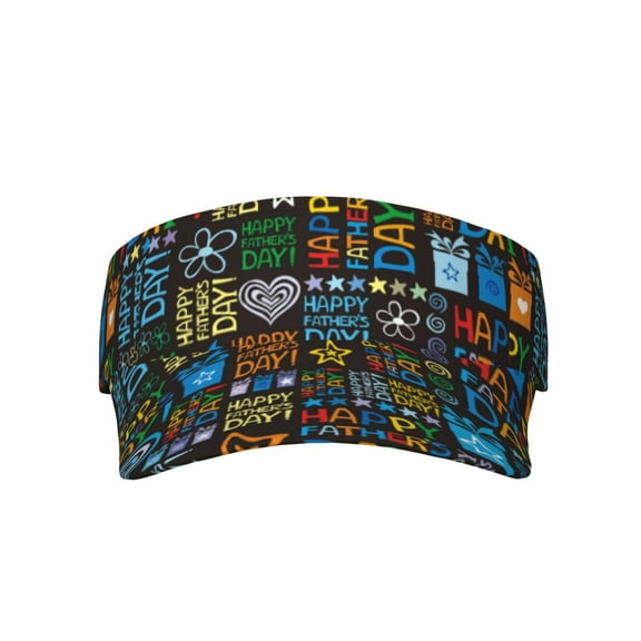 Disketp Happy Father Day Sun Visors for Women Men Unisex Tennis Golf Visor Hat Adjustable Summer Hats Sport Outdoor Visor Hat UV Protection Cap