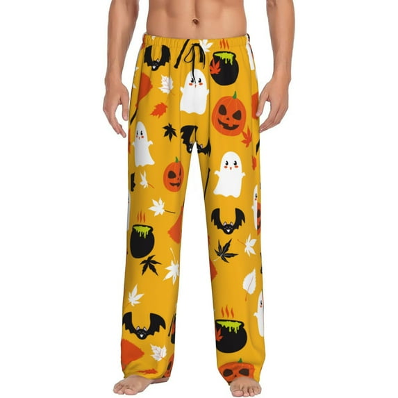 Disketp Happy Halloween 3 Men'S Pajama Pants - Ultra Soft Fleece Sleep And Lounge Pants (Size: S-Xxl)