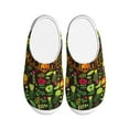 thumbnail image 1 of Disketp Happy Halloween Floral Women's Men's Slippers Plush Slip-On House Slipper for Winter Indoor Soft Cushion Non-slip Fluffy Slides Slippers-37/38, 1 of 7