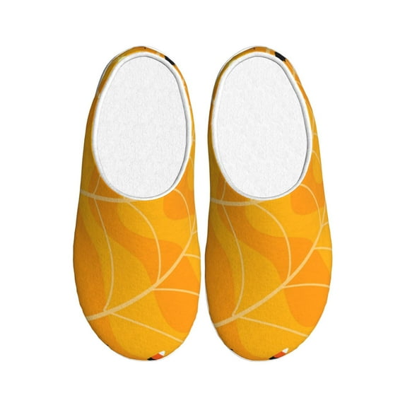 Disketp Happy Halloween Women's Men's Slippers Plush Slip-On House Slipper for Winter Indoor Soft Cushion Non-slip Fluffy Slides Slippers-39/40