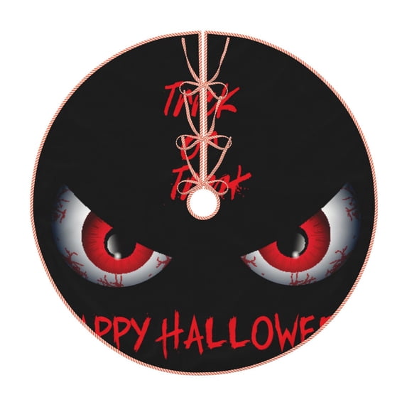 Disketp Happy Halloween2 Christmas Tree Skirt, Christmas Tree Decorations, Christmas Decor, Tree Mat Decoration(30-48IN)-48"