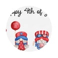 thumbnail image 1 of Disketp Happy Independence Day Gnome Funny Coasters,6 Pcs Leather Coasters with Holder, Perfect Housewarming Hostess Gifts,Protect Furniture from Water Marks Scratch and Damage, 1 of 5