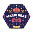 thumbnail image 1 of Disketp Happy Mardi Gras Funny Coasters,6 Pcs Leather Coasters With Holder, Perfect Housewarming Hostess Gifts,Protect Furniture From Water Marks Scratch And Damage, 1 of 9