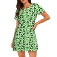 thumbnail image 1 of Disketp Happy St. Patrick's Day for Womens Short Sleeve Sleepshirt Scoopneck Cute Nightdress Comfy Nightgown, 1 of 6