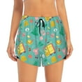 thumbnail image 1 of Disketp Happy Summer Print Women's Shorts Workout Shorts for Athletic Gym Running Shorts with Phone Pockets Large, 1 of 8