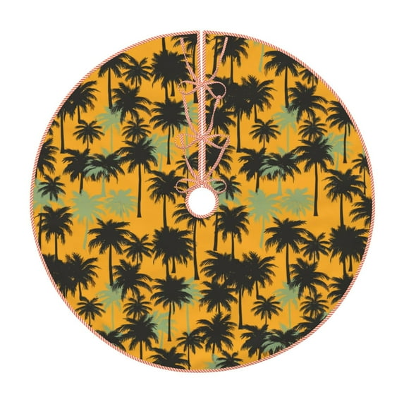 Disketp Hawaii Palms Christmas Tree Skirt, Christmas Tree Decorations, Christmas Decor, Tree Mat Decoration(30-48IN)-30"
