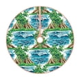 thumbnail image 1 of Disketp Hawaii Palms Christmas Tree Skirt, Christmas Tree Decorations, Christmas Decor, Tree Mat Decoration(30-48IN)-36", 1 of 6