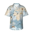 thumbnail image 1 of Disketp Hawaiian Shirts For Men,Animals Travel World Map Print Mens Casual Short Sleeve Button Down Shirts Beach Shirt, 1 of 7