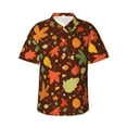 thumbnail image 1 of Disketp Hawaiian Shirts For Men,Autumn Leaves Print Mens Casual Short Sleeve Button Down Shirts Beach Shirt, 1 of 7