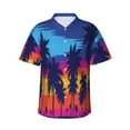 thumbnail image 1 of Disketp Hawaiian Shirts For Men,Beach With Palm Trees Print Mens Casual Short Sleeve Button Down Shirts Beach Shirt, 1 of 7