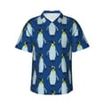 thumbnail image 1 of Disketp Hawaiian Shirts For Men,Beautiful King Penguin Pattern Print Mens Casual Short Sleeve Button Down Shirts Beach Shirt, 1 of 7