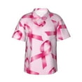 thumbnail image 1 of Disketp Hawaiian Shirts For Men,Breast Cancer Ribbons Awareness Print Mens Casual Short Sleeve Button Down Shirts Beach Shirt, 1 of 7