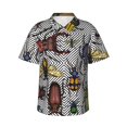 thumbnail image 1 of Disketp Hawaiian Shirts For Men,Bright Insects Print Mens Casual Short Sleeve Button Down Shirts Beach Shirt, 1 of 8