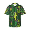 thumbnail image 1 of Disketp Hawaiian Shirts For Men,Cactus 1 Print Mens Casual Short Sleeve Button Down Shirts Beach Shirt, 1 of 7