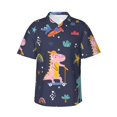 thumbnail image 1 of Disketp Hawaiian Shirts For Men,Cartoon Dinosaur Scooter Sport Blue Print Mens Casual Short Sleeve Button Down Shirts Beach Shirt, 1 of 7