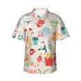 thumbnail image 1 of Disketp Hawaiian Shirts For Men,Christmas And New Year Print Mens Casual Short Sleeve Button Down Shirts Beach Shirt, 1 of 7