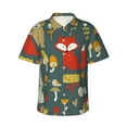 thumbnail image 1 of Disketp Hawaiian Shirts For Men,Cute Animal Forest Print Mens Casual Short Sleeve Button Down Shirts Beach Shirt, 1 of 7