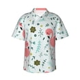 thumbnail image 2 of Alvish Boys' Flamingo Hawaiian Shirt - Short Sleeve Button Down Summer Beach Aloha Party Top 2 of 5