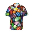 thumbnail image 1 of Disketp Hawaiian Shirts For Men,Easter Eggs2 Print Mens Casual Short Sleeve Button Down Shirts Beach Shirt, 1 of 8