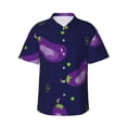 thumbnail image 1 of Disketp Hawaiian Shirts For Men,Eggplant Print Mens Casual Short Sleeve Button Down Shirts Beach Shirt, 1 of 8