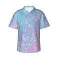 thumbnail image 1 of Disketp Hawaiian Shirts For Men,Fantasy Gradient Print Mens Casual Short Sleeve Button Down Shirts Beach Shirt, 1 of 8
