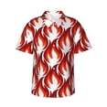 thumbnail image 1 of Disketp Hawaiian Shirts For Men,Fire Symbols Print Mens Casual Short Sleeve Button Down Shirts Beach Shirt, 1 of 8