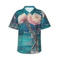 thumbnail image 1 of Disketp Hawaiian Shirts For Men,Flowers In Glass Vase Print Mens Casual Short Sleeve Button Down Shirts Beach Shirt, 1 of 8