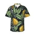 thumbnail image 1 of Disketp Hawaiian Shirts For Men,Hand Drawn Citrus Fruits Elegant Lemons Print Mens Casual Short Sleeve Button Down Shirts Beach Shirt, 1 of 7