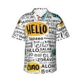thumbnail image 1 of Disketp Hawaiian Shirts For Men,Hello Print Mens Casual Short Sleeve Button Down Shirts Beach Shirt, 1 of 8