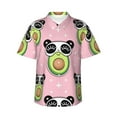 thumbnail image 1 of Disketp Hawaiian Shirts For Men,Panda Avocado Print Mens Casual Short Sleeve Button Down Shirts Beach Shirt, 1 of 7